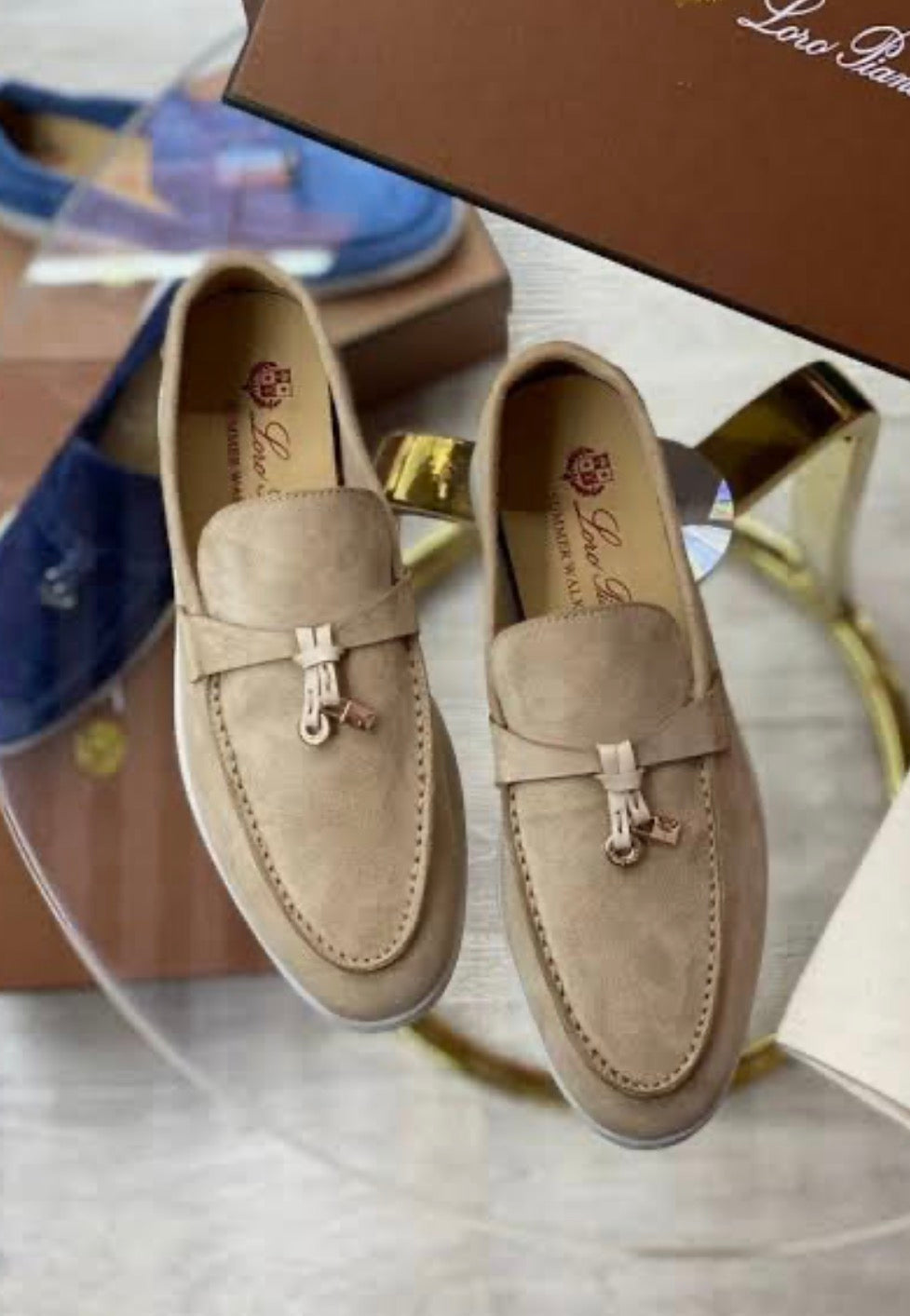 Loro Piana Summer Charms Walk Loafers with Brand Box