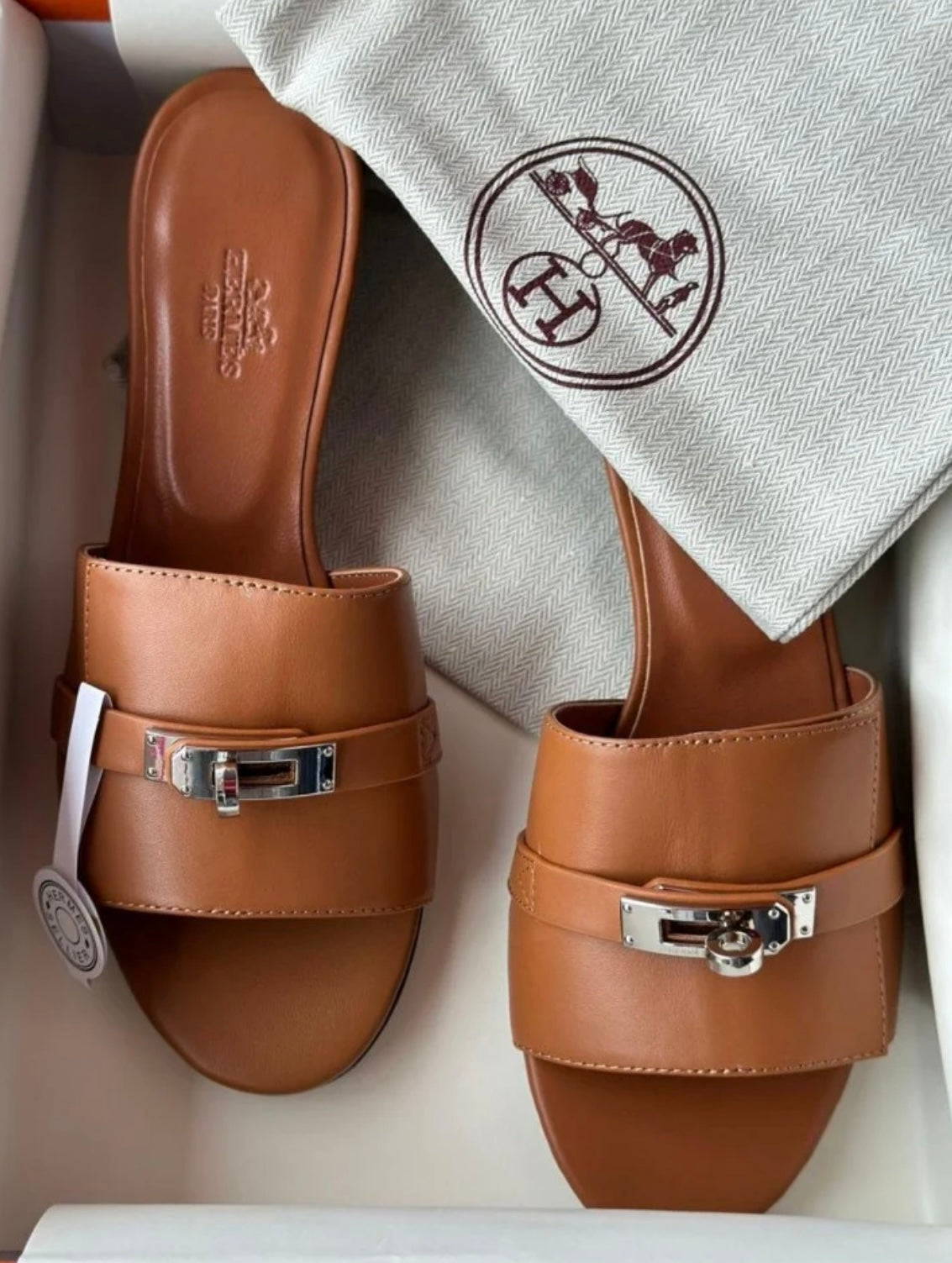 Hermes Gabriel Slides with Brand Box