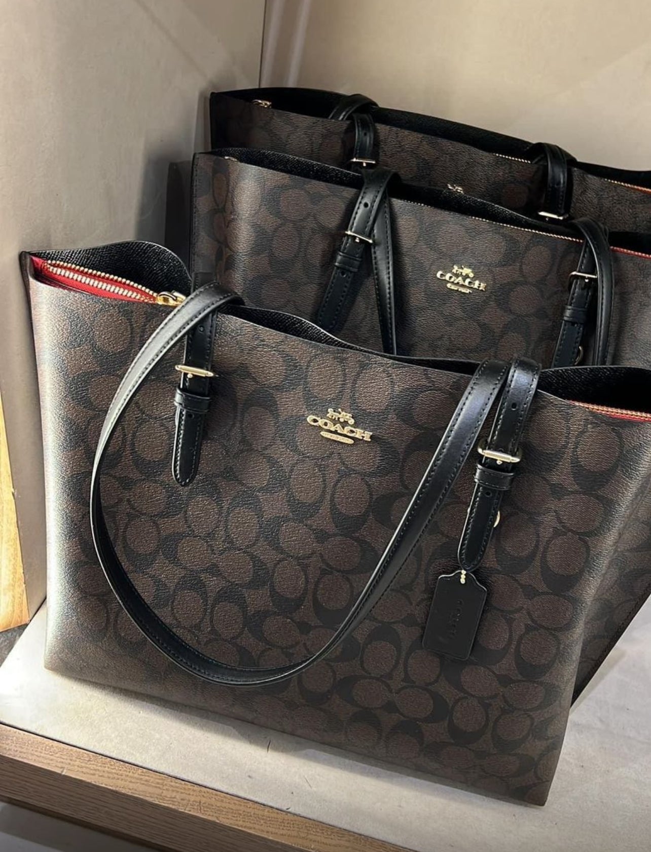 Coach Mollie Tote Bag with Brand Box
