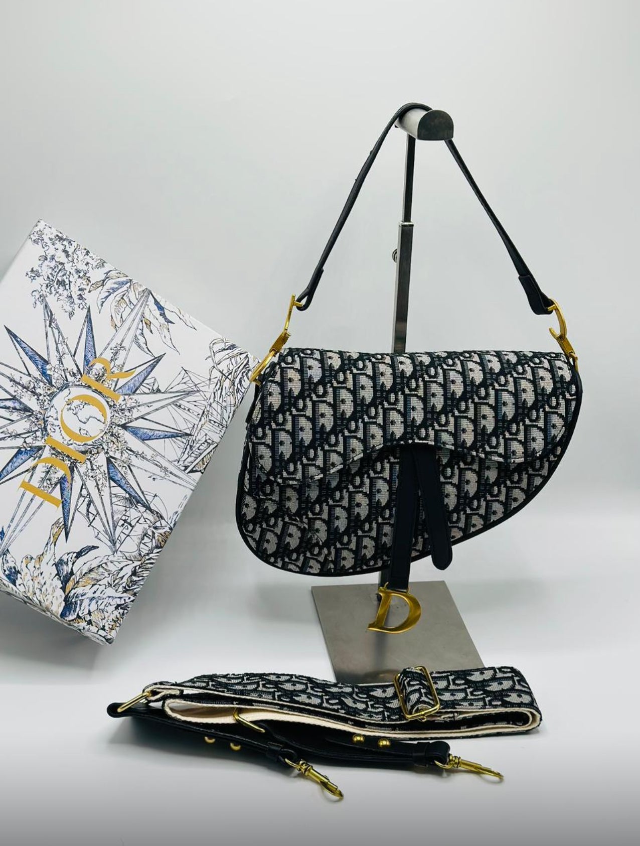 Christian Dior Saddle Bag with Brand Box
