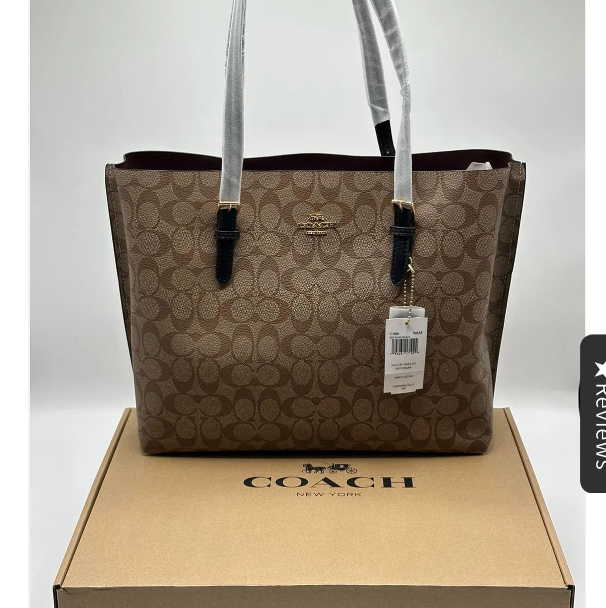 Coach Mollie Tote Bag with Brand Box