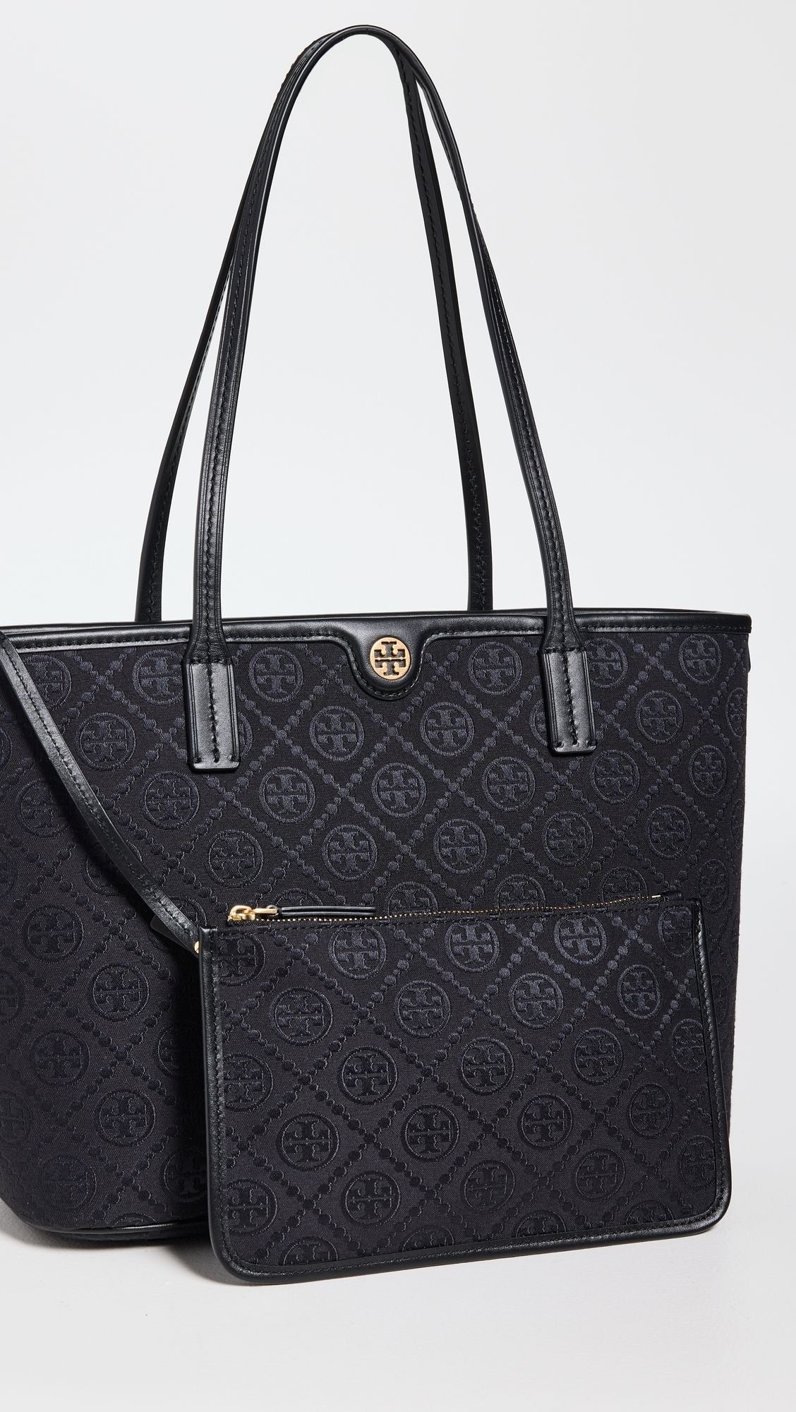 Tory Burch T Monogram Jacquard Tote Bag with Box and Pouch