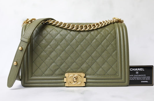 CHANEL Boy Flap Bag in Quilted  Genuine  Leather with Brand Box