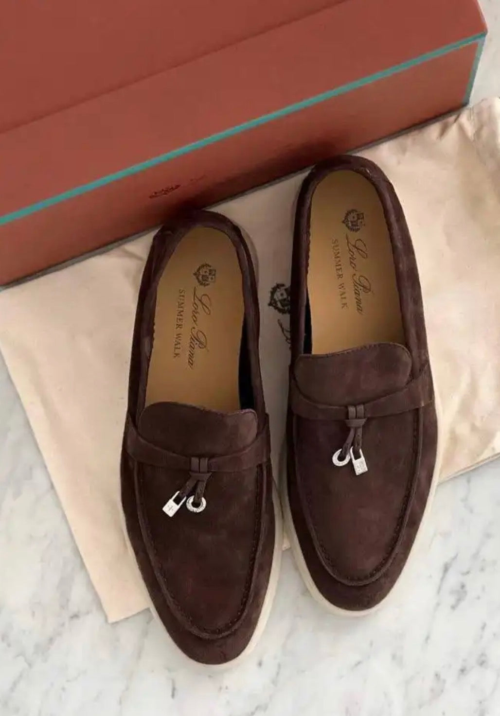 Loro Piana Summer Charms Walk Loafers with Brand Box