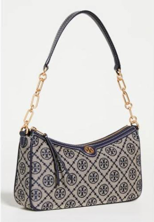 Tory Burch T Monogram Jacquard Logo Shoulder Bag with Brand Box