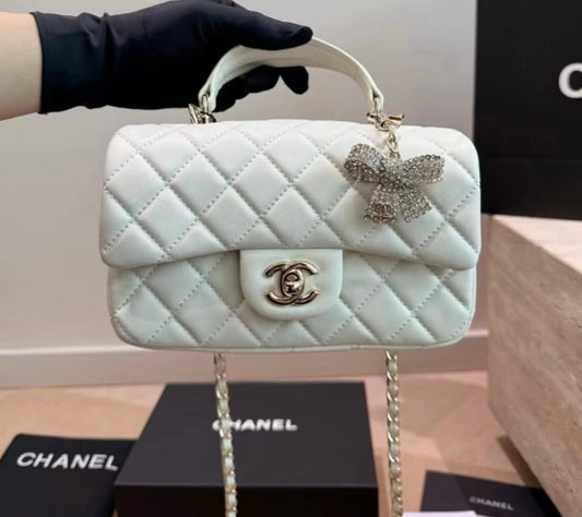 Chanel Top Handel Flap Bag with Brand Box