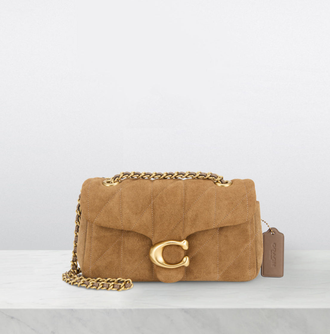 Coach Quilted Suede Tabby  Shoulder Bag 20