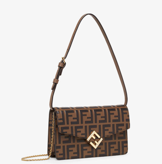 Fendi FF Diamond Wallet with Brand Box