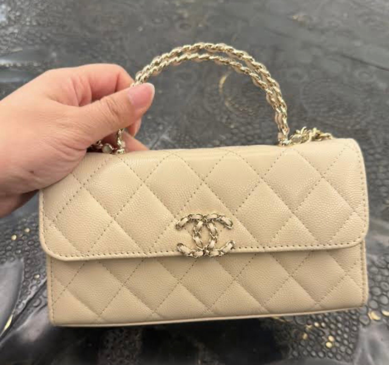 Chanel Mini Flap Top Handel with Brand Box