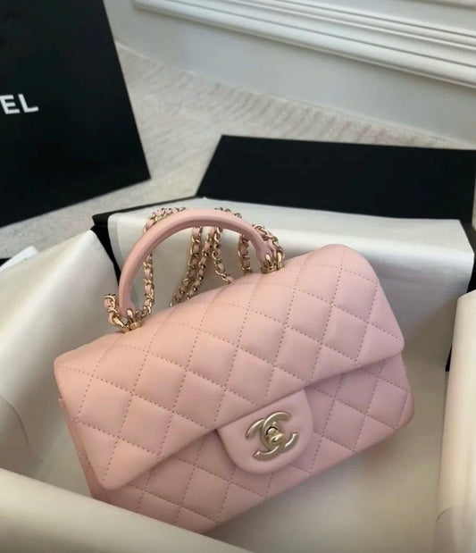 Chanel Top Handel Flap Bag with Brand Box