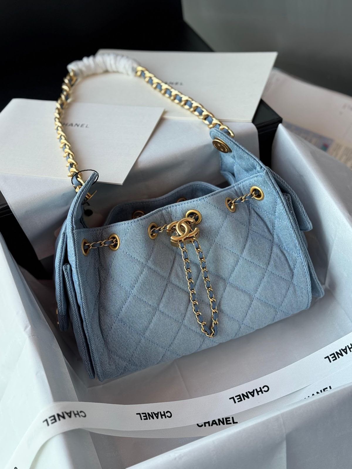 CHANEL 25 Hobo Mini With Brand Box