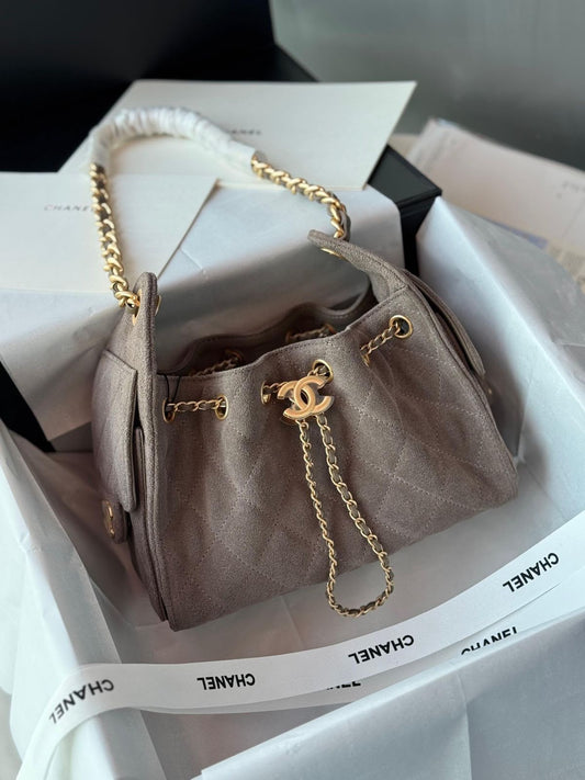 CHANEL 25 Mini Suede With Brand Box